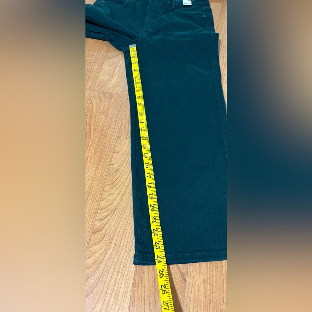 Judy Blue Tummy Control Wide Leg Jeans Size 11 Teal Green High-Waisted Cropped - Picture 3 of 16